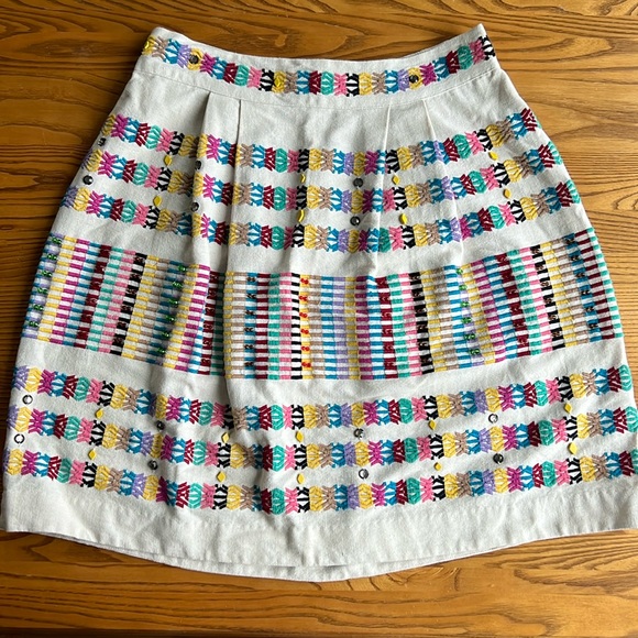 Anthropologie Dresses & Skirts - Anthropologie multicolor 100% cotton skirt size 6